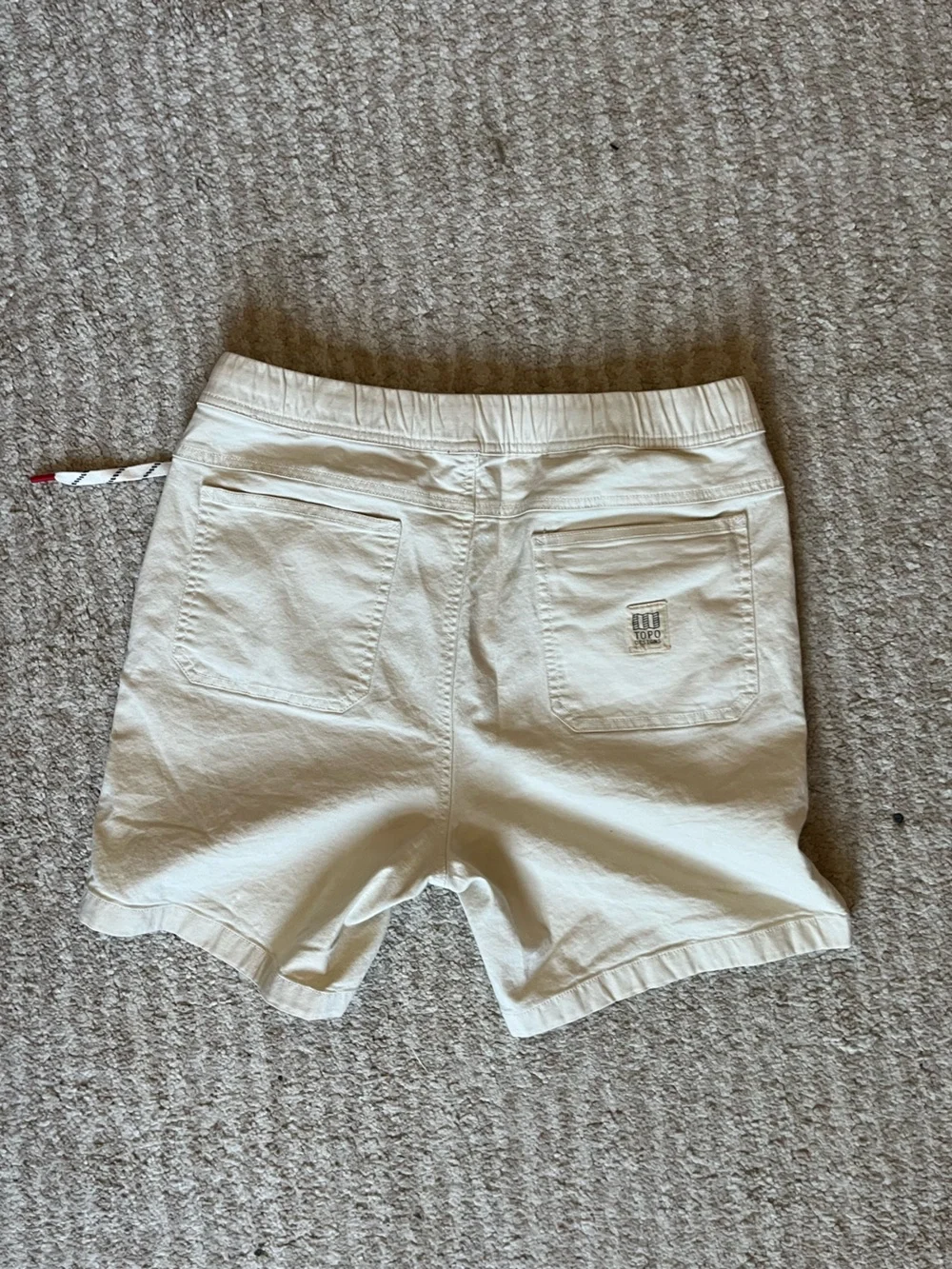 Topo Designs Cream Drawstring Shorts - Picture 3 of 3